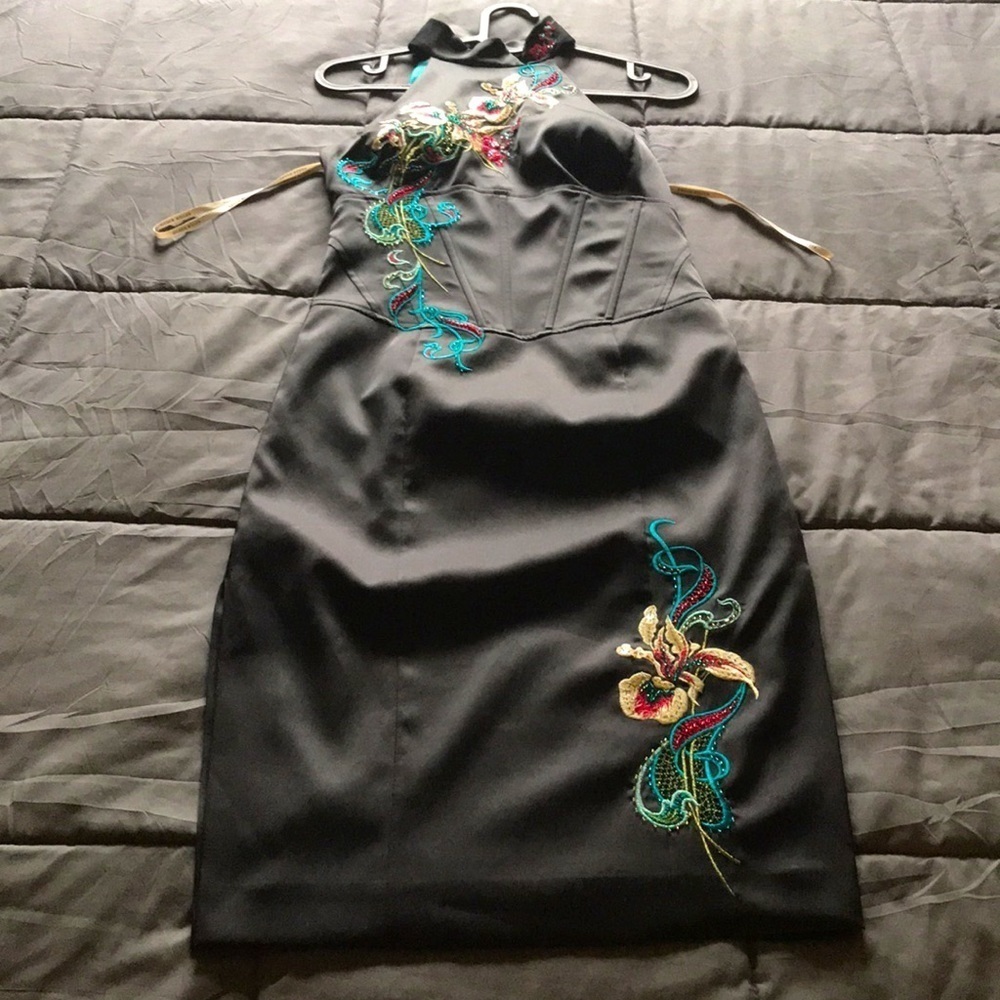Karen Millen Oriental Dress With Corset